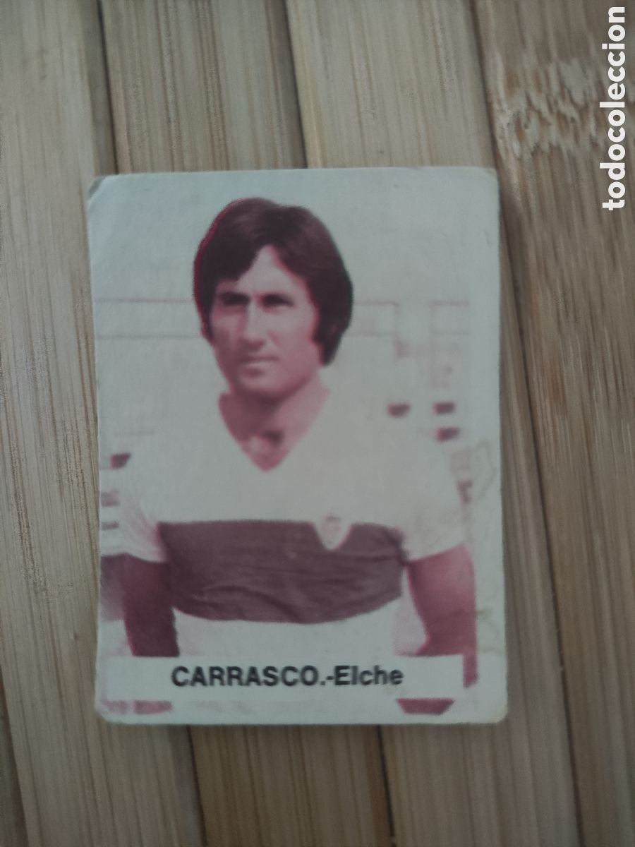 Figurine di Calcio: Fini 75 76 sin pegar MA Elche Carrasco error de impresi&oacute;n