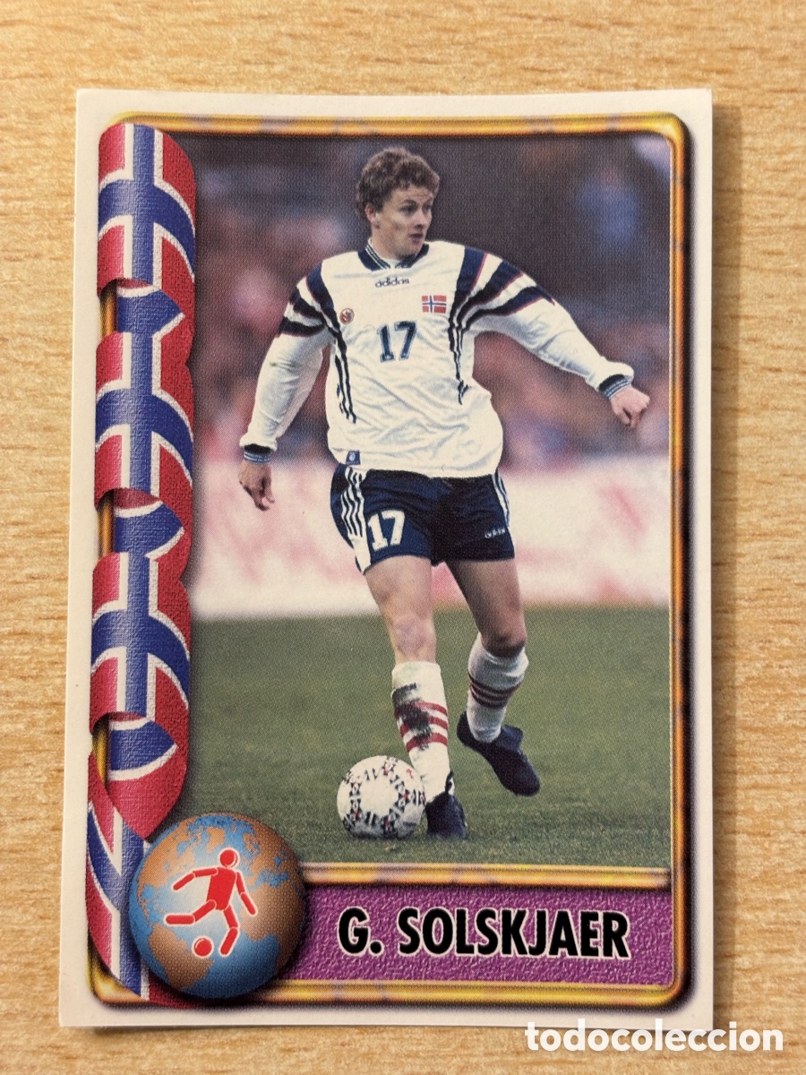 Cartes &agrave; collectionner de Football: # 424 Solskjaer Noruega Mundial Francia 98 Ediciones Estadio