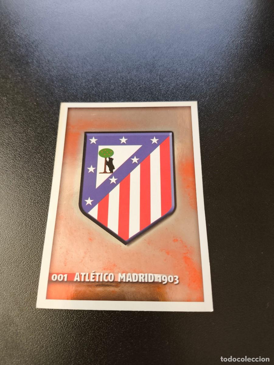 Cromos de F&uacute;tbol: 1 ESCUDO BRILLO LISO ATLETICO DE MADRID MUNDICROMO LIGA 2014 2015 14 15 NO PANINI ESTE