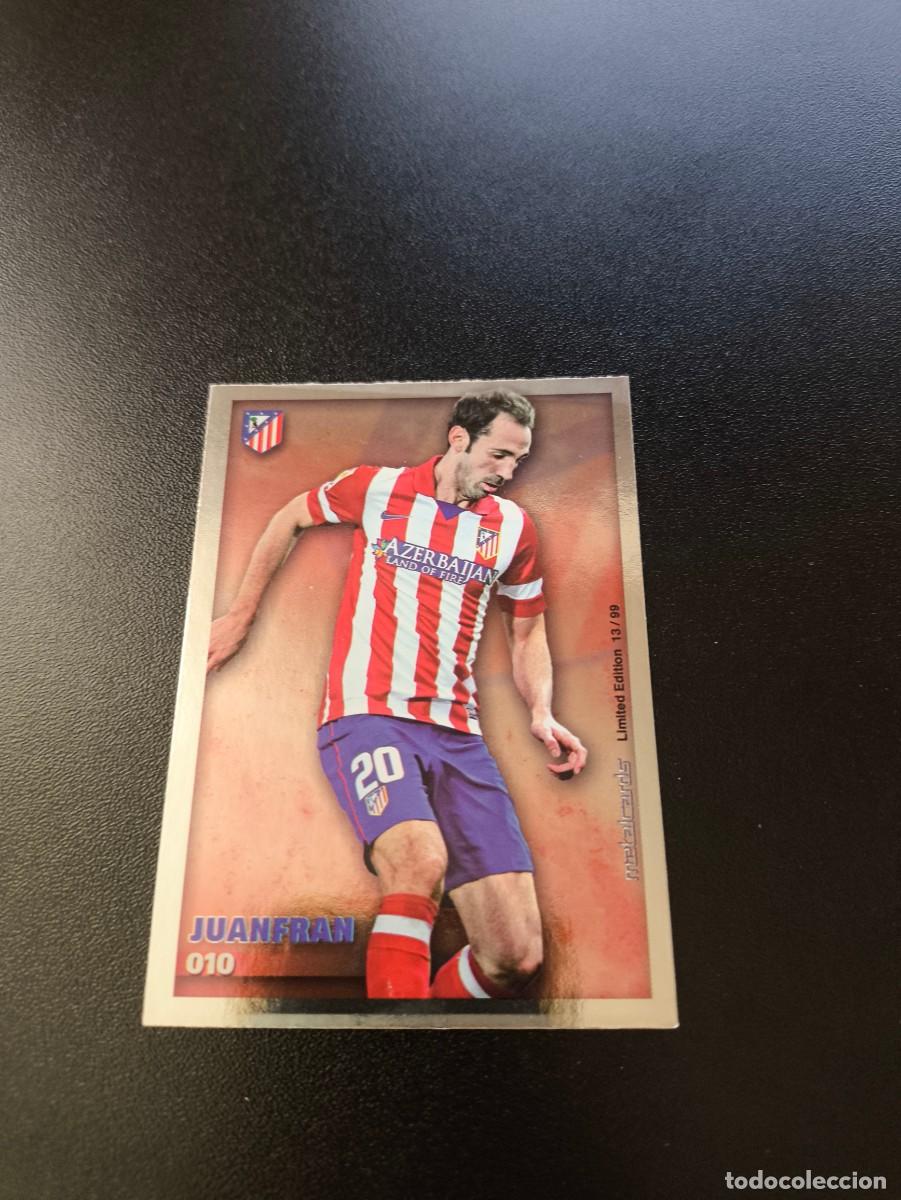 Cromos de F&uacute;tbol: 10 Juanfran METALCARDS ATLETICO DE MADRID MUNDICROMO LIGA 2014 2015 14 15 NO PANINI ESTE