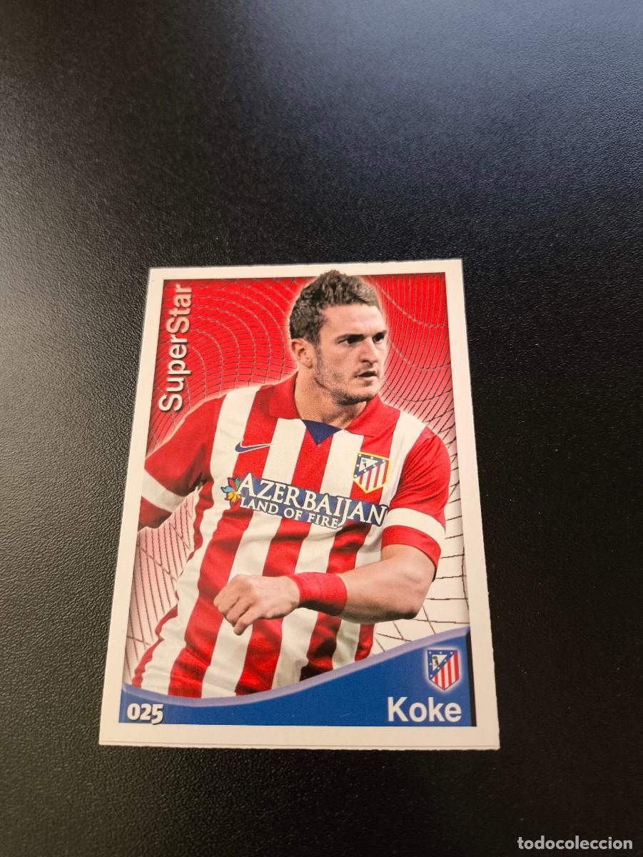 Cromos de F&uacute;tbol: 25 Koke SUPERSTAR MATE ATLETICO DE MADRID MUNDICROMO LIGA 2014 2015 14 15 NO PANINI ESTE