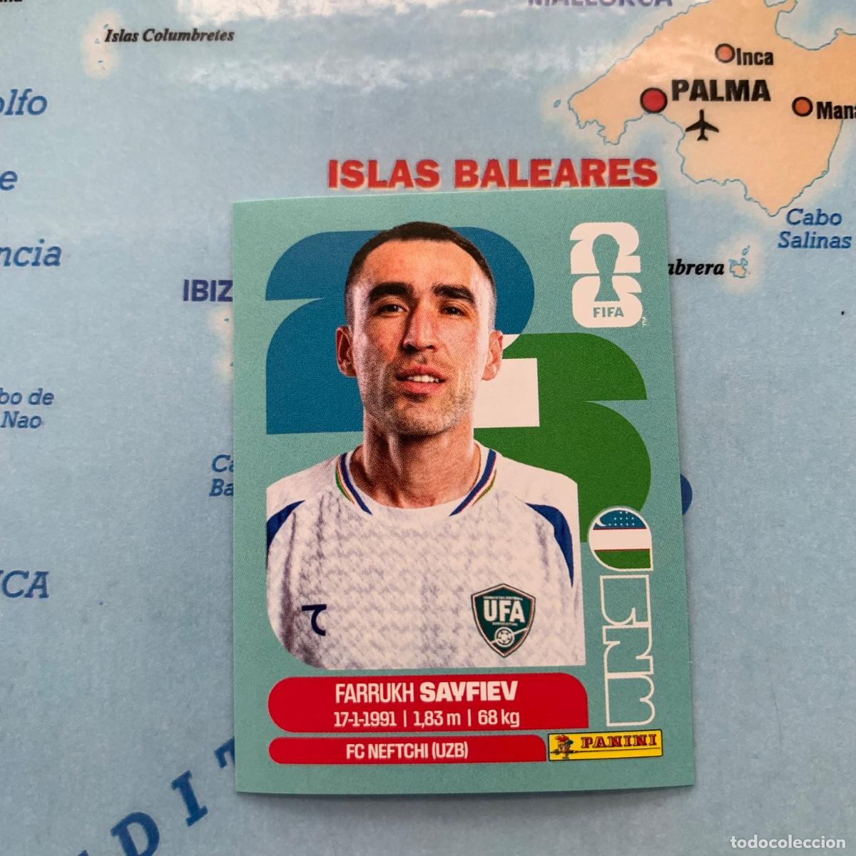 Cromos de F&uacute;tbol: Uzbekist&aacute;n n&uacute;mero 3 cromo panini Mundial Fifa World Cup 2026