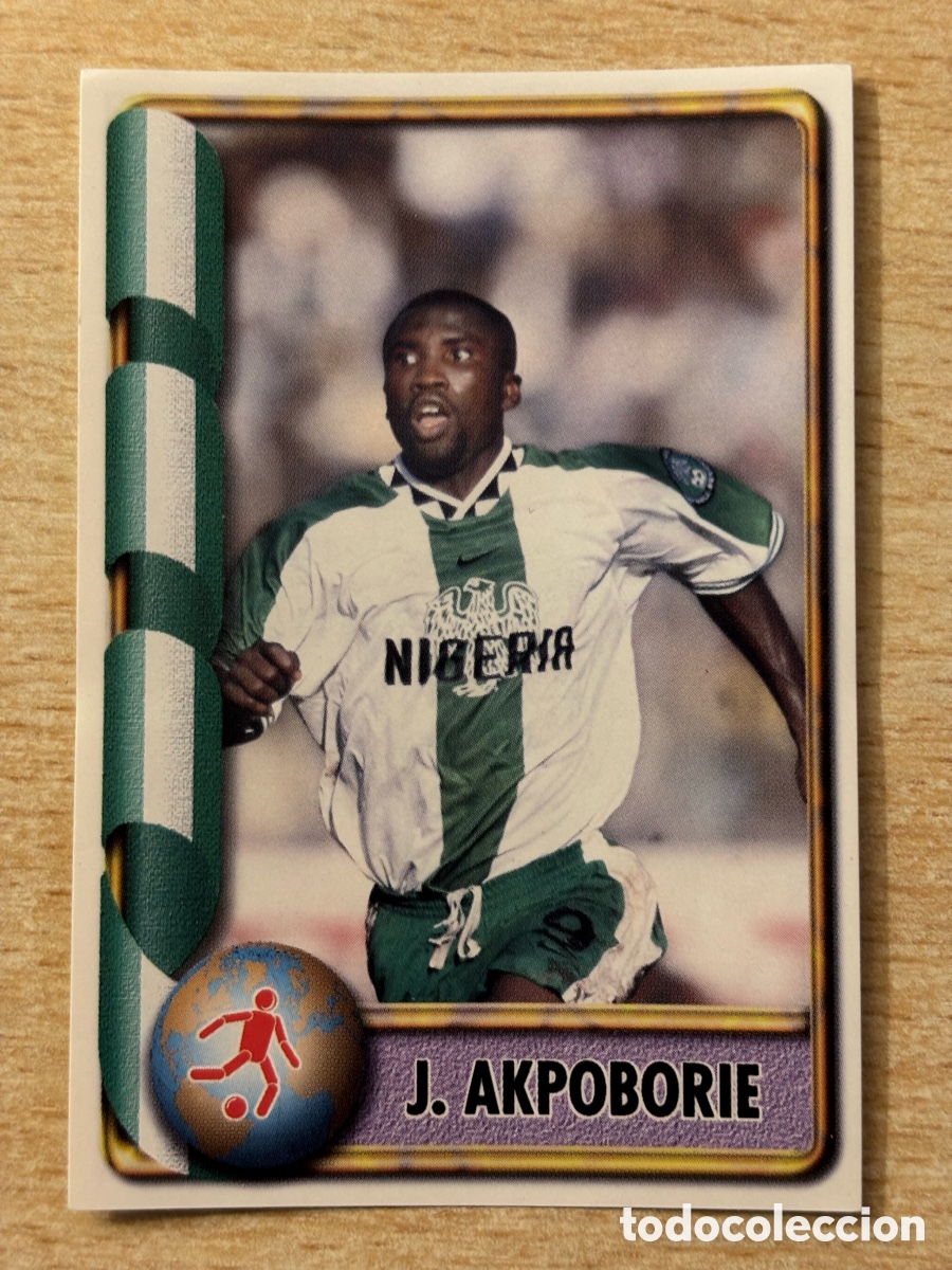 Cromos de F&uacute;tbol: # 408 Akpoborie Nigeria Mundial Francia 98 Ediciones Estadio
