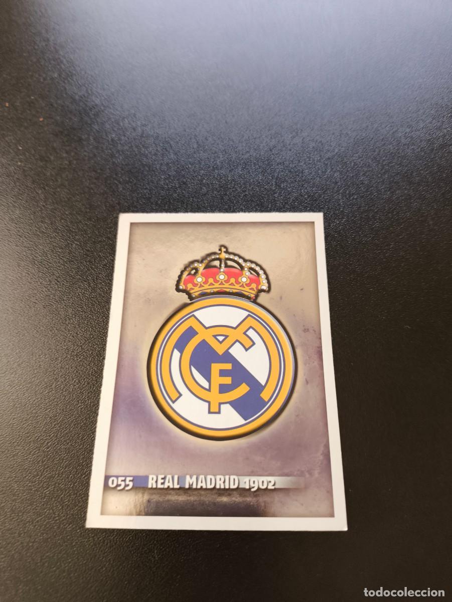 Cromos de F&uacute;tbol: 55 ESCUDO BRILLO LISO REAL MADRID MUNDICROMO LIGA 2014 2015 14 15 NO PANINI ESTE