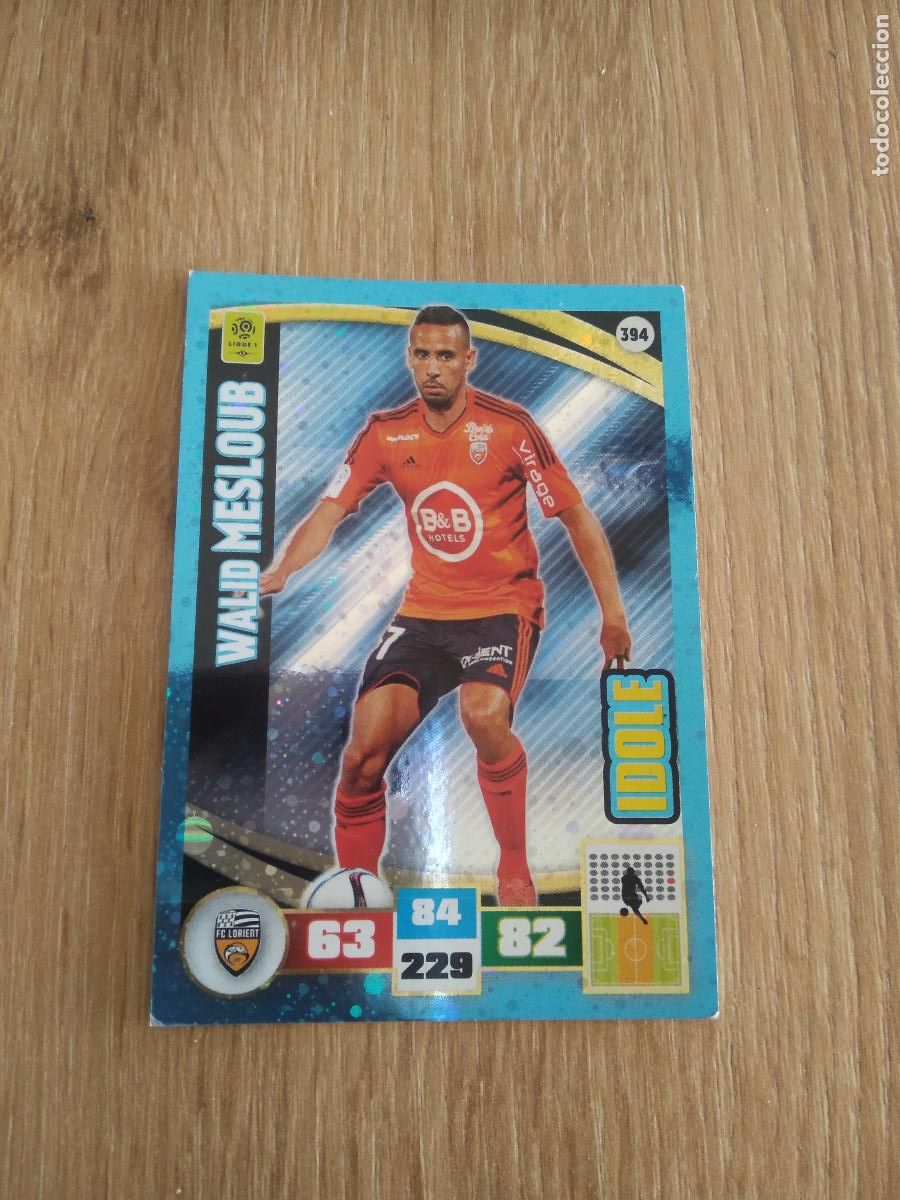 Cromos de F&uacute;tbol: 394 WALID MESLOUB LORIENT CROMO FUTBOL PANINI LIGA FRANCIA 2016-2017 FOOT LIGUE 1 ADRENALYN 16-17