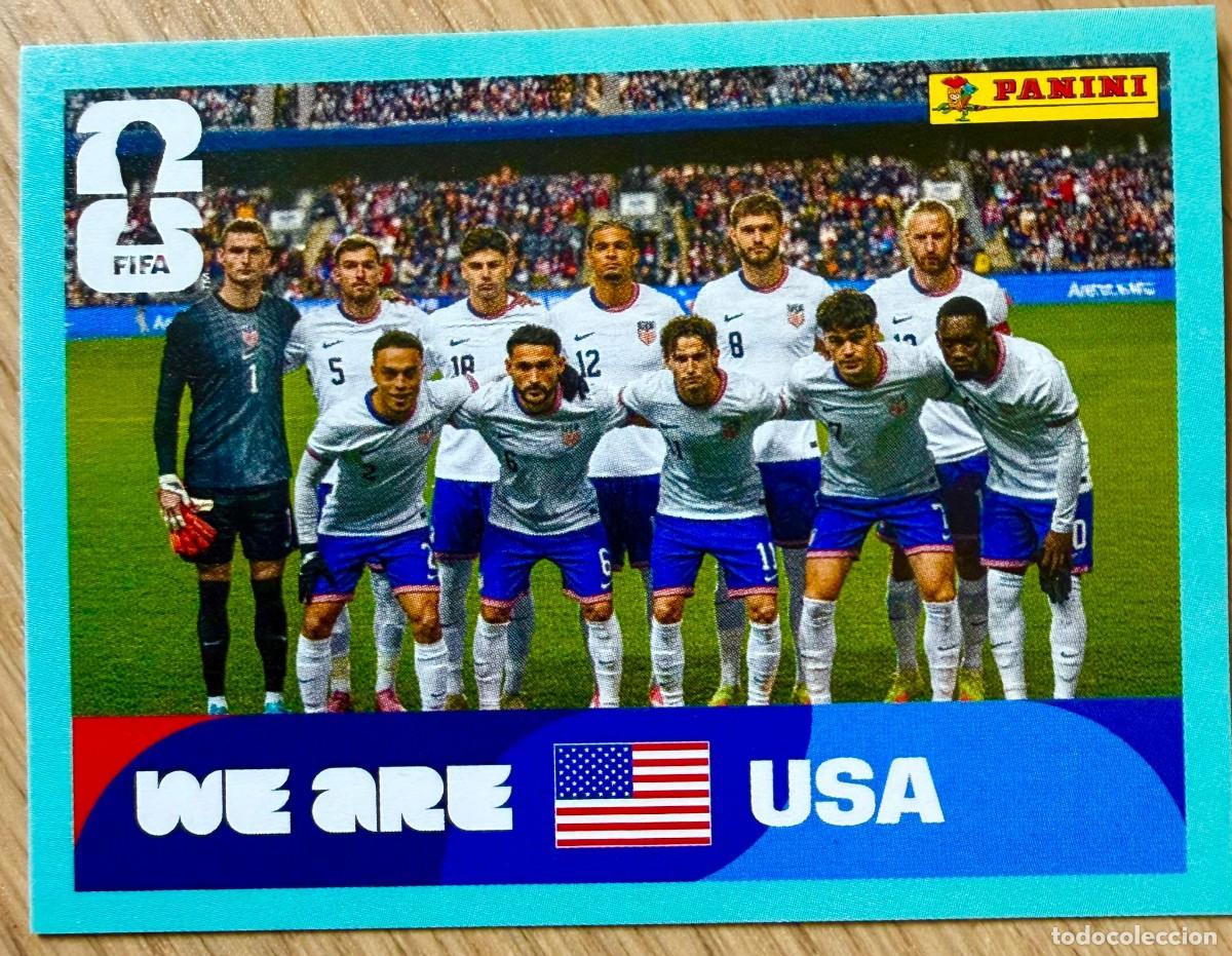 Cromos de F&uacute;tbol: USA13 USA 13 PLANTILLA ESTADOS UNIDOS MUNDIAL FIFA WORLD CUP 2026 26 STICKER CROMO PANINI SIN PEGAR