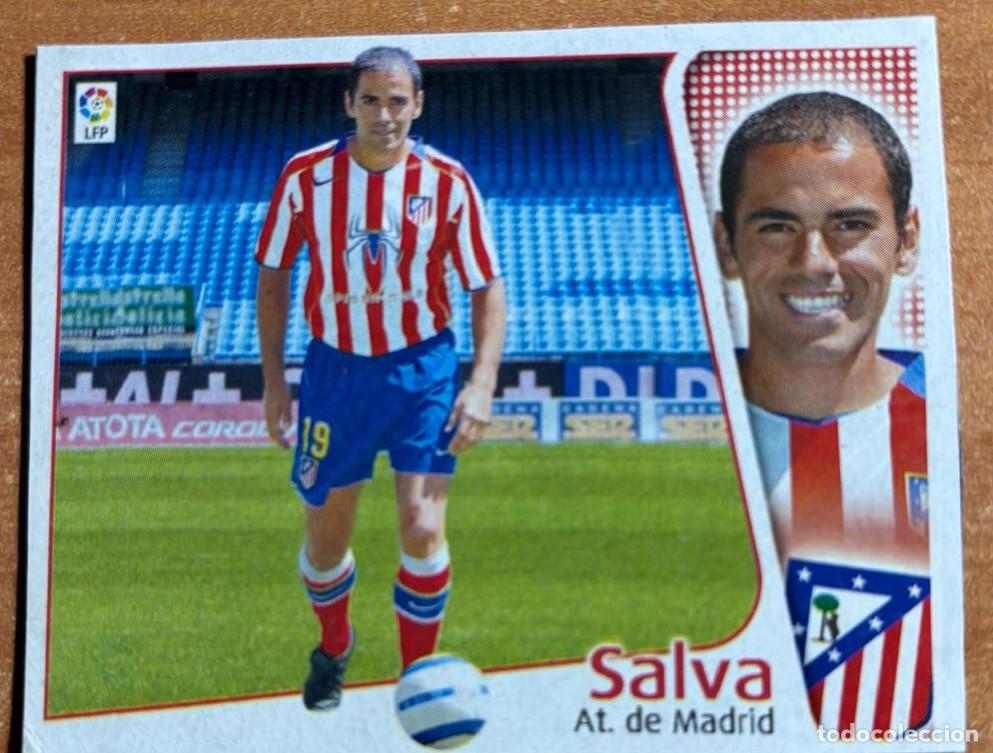 Fu&szlig;ball-Sticker: EDICIONES ESTE 2004-2005 04 05 FICHAJE N&ordm; 34 SALVA (ATLETICO MADRID) RECORTADO LEER