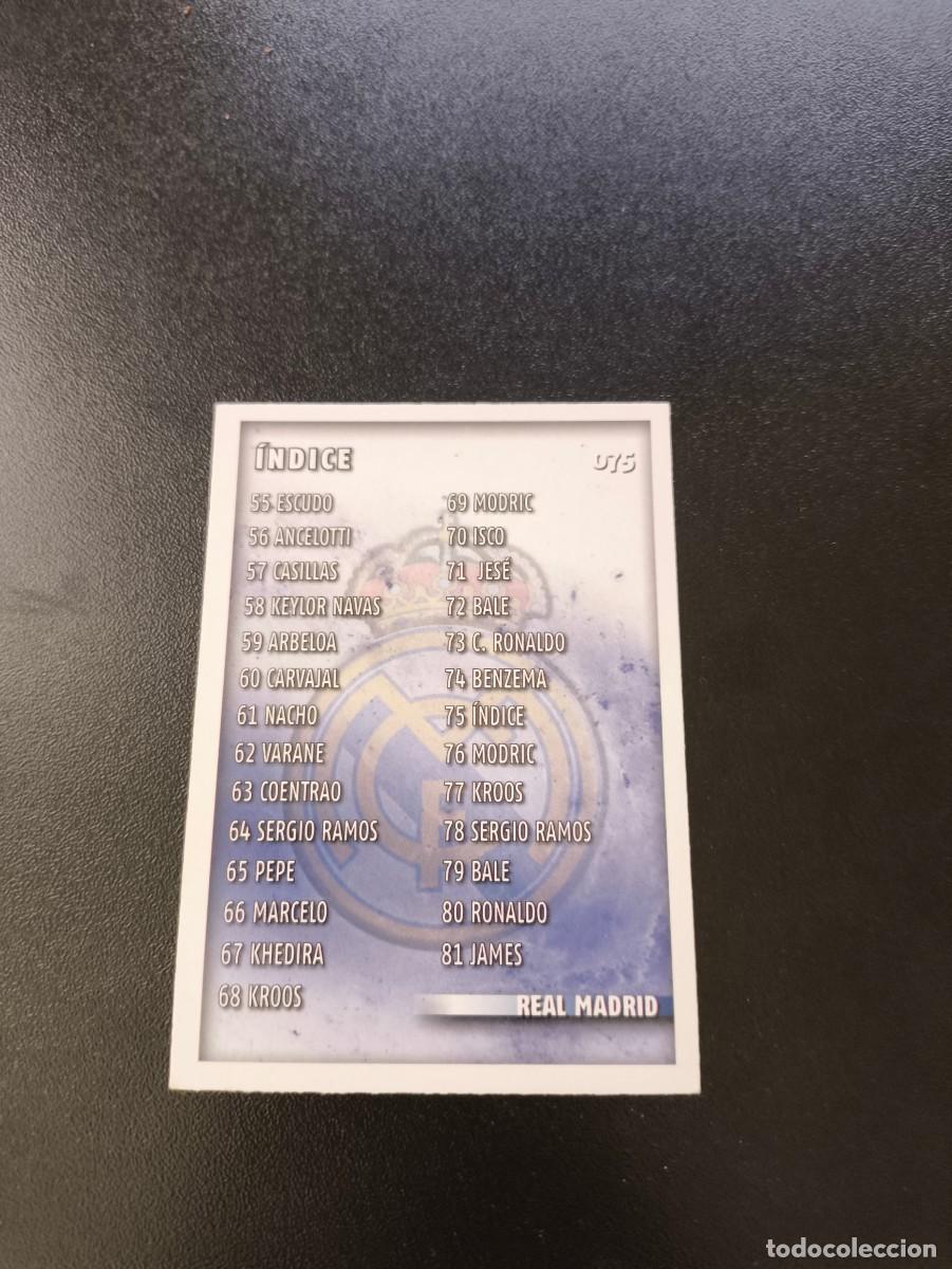 Fu&szlig;ball-Sticker: 75 INDICE REAL MADRID MUNDICROMO LIGA 2014 2015 14 15 NO PANINI ESTE