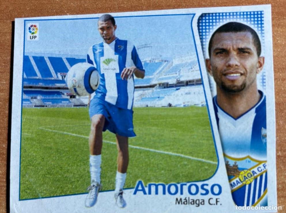 Fu&szlig;ball-Sticker: EDICIONES ESTE 2004-2005 04 05 FICHAJE N&ordm; 35 AMOROSO (M&Aacute;LAGA) RECORTADO LEER