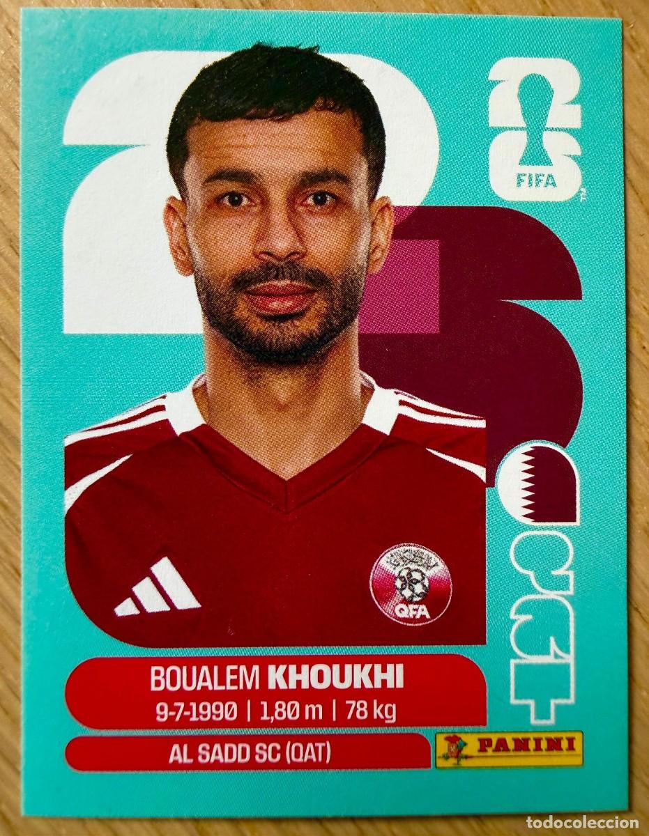 Cartes &agrave; collectionner de Football: QAT6 QAT 6 KHOUKHI QATAR MUNDIAL FIFA WORLD CUP 2026 26 STICKER CROMO PANINI SIN PEGAR