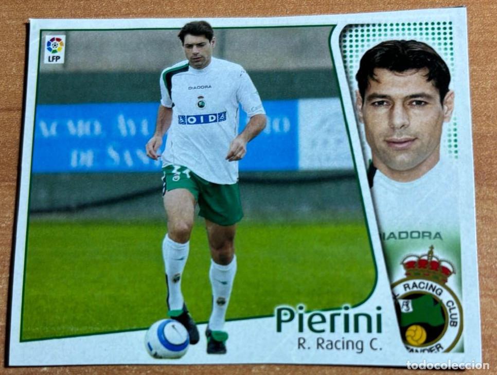 Fu&szlig;ball-Sticker: EDICIONES ESTE 2004-2005 04 05 FICHAJE N&ordm; 45 PIERINI (RACING) RECORTADO LEER