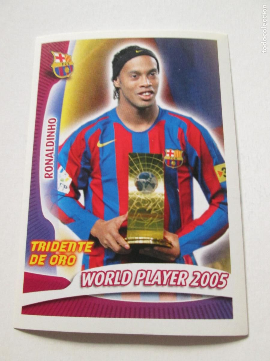 Fu&szlig;ball-Sticker: #62 RONALDINHO 05 06 SUPER BAR&Ccedil;A 2005 2006 TRIDENTE DE ORO WORLD PLAYER PANINI SIN PEGAR