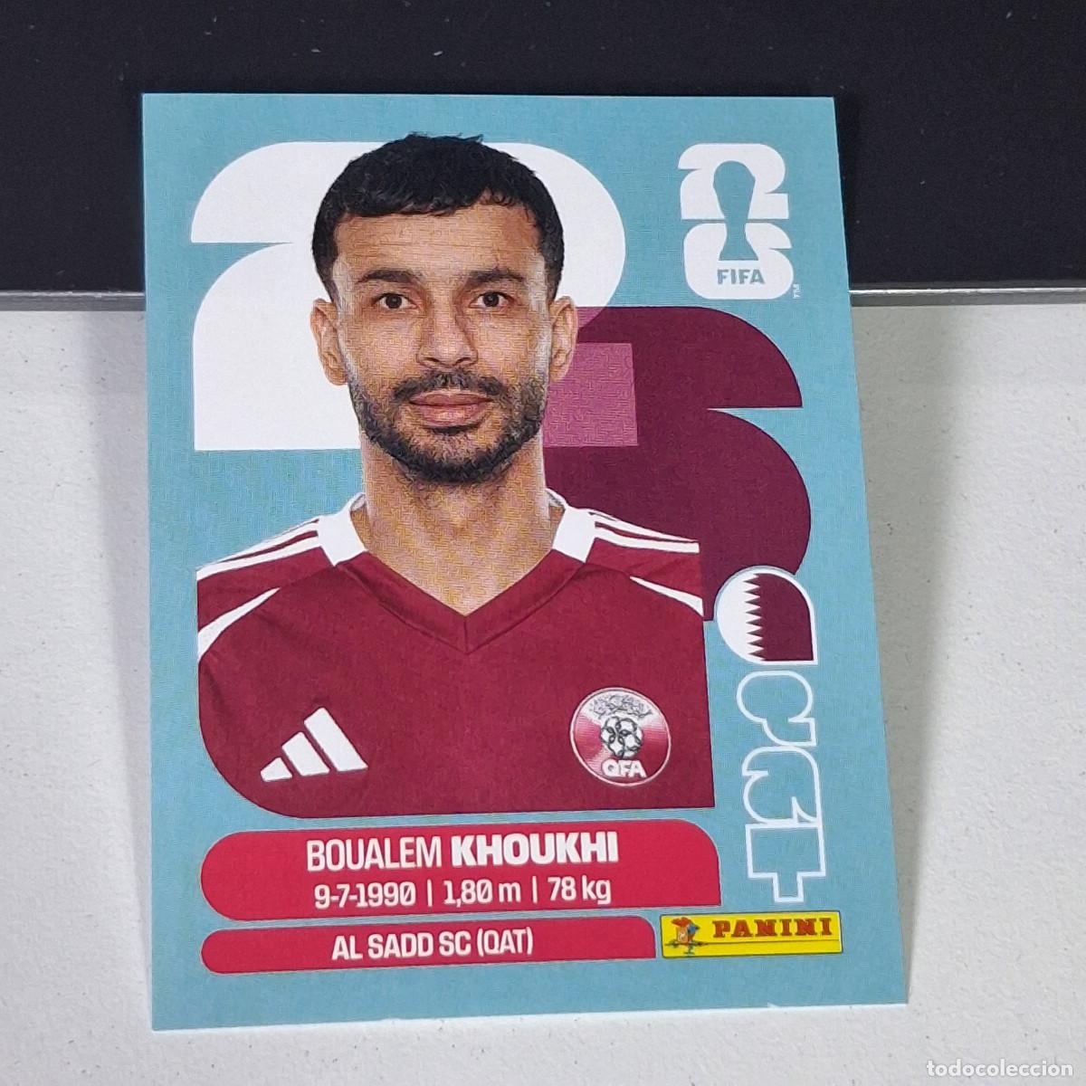 Cartes &agrave; collectionner de Football: B2 QAT6 BOUALEM KHOUKHI 6 QATAR CATAR QAT MUNDIAL FIFA WORLD CUP 2026 STICKER PANINI