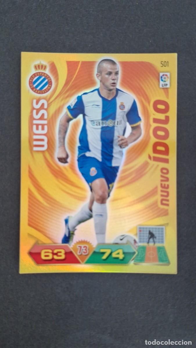Figurine di Calcio: L2 WEISS R. C. D. ESPA&Ntilde;OL 501 NUEVO IDOLO PANINI ADRENALYN XL LIGA 2011/2012 11 12