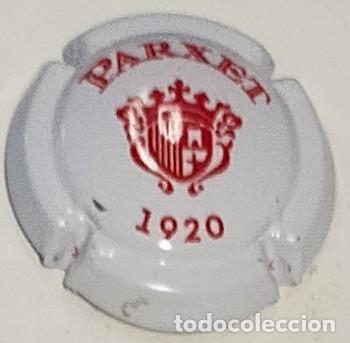 Cromos de F&uacute;tbol: PLACA DE CAVA PARXET CON ESCUDO FONDO BLANCO