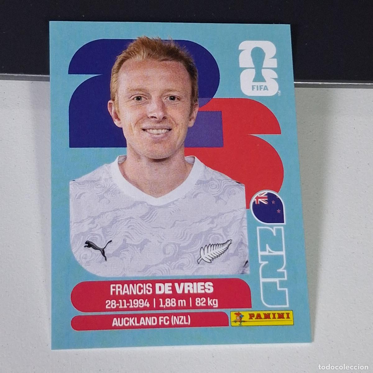 Fu&szlig;ball-Sticker: B2 NZL8 FRANCIS DE VRIES 8 NUEVA ZELANDA NZL NEW ZEALAND MUNDIAL FIFA WORLD CUP 2026 STICKER PANINI