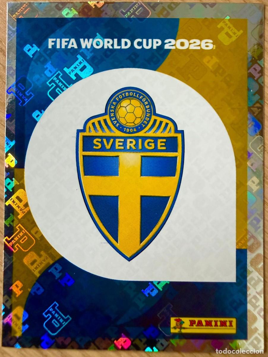 Cromos de F&uacute;tbol: SWE1 SWE 1 ESCUDO SUECIA MUNDIAL FIFA WORLD CUP 2026 26 STICKER CROMO PANINI SIN PEGAR