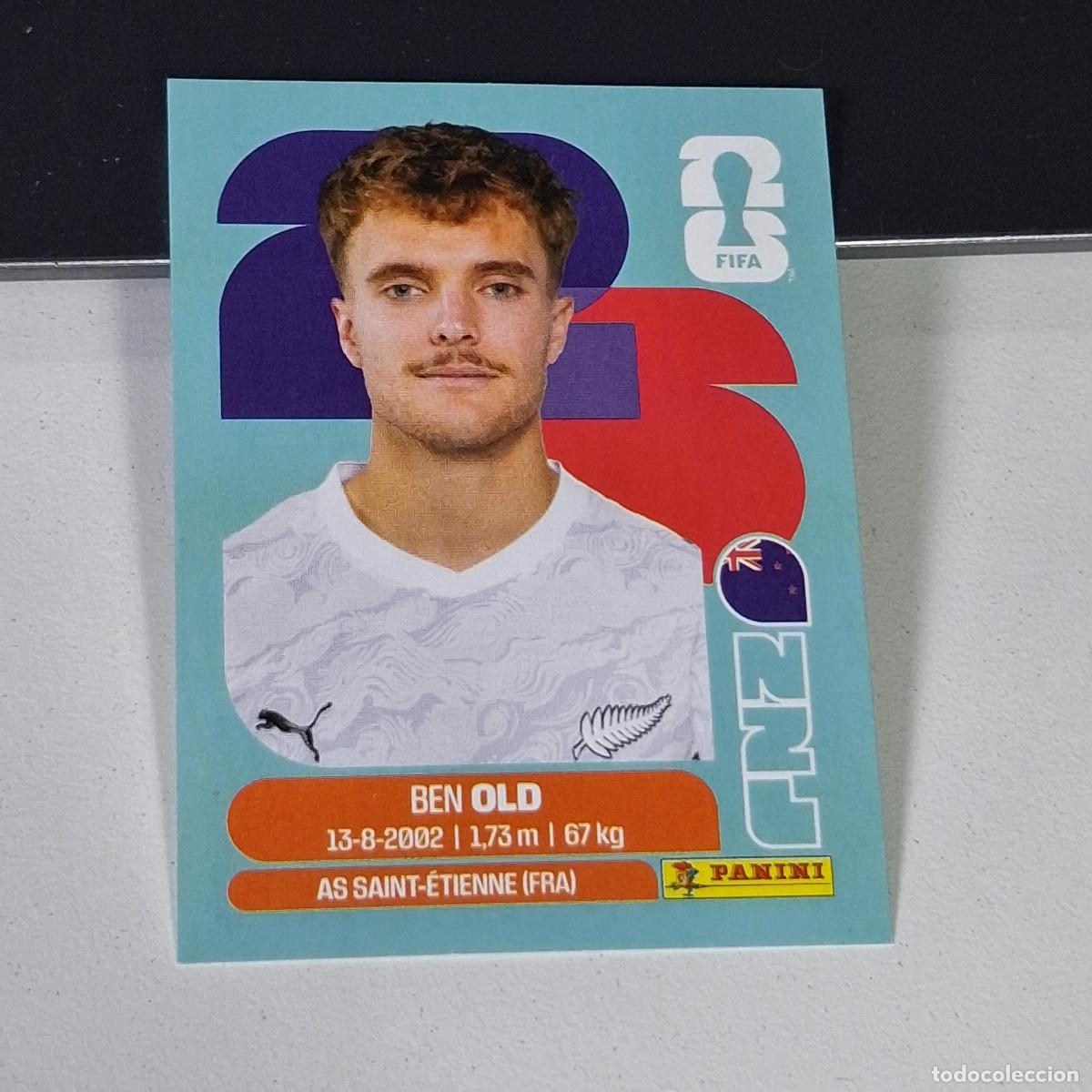 Cromos de F&uacute;tbol: B2 NZL16 BEN OLD 16 NUEVA ZELANDA NZL NEW ZEALAND MUNDIAL FIFA WORLD CUP 2026 STICKER PANINI