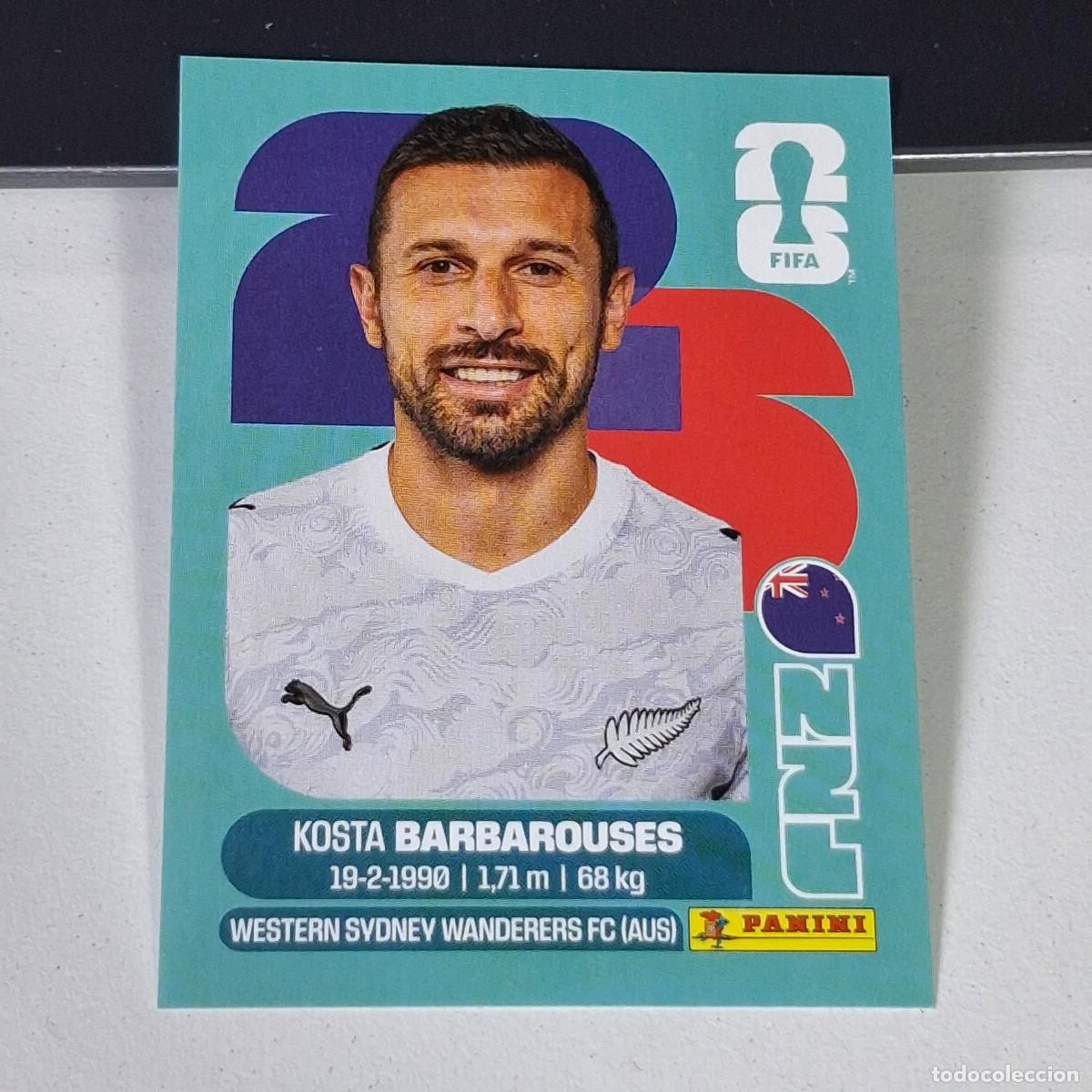 Cromos de F&uacute;tbol: B2 NZL 20 NZL20 KOSTA BARBAROUSES NUEVA ZELANDA NEW MUNDIAL FIFA WORLD CUP 2026 STICKER PANINI