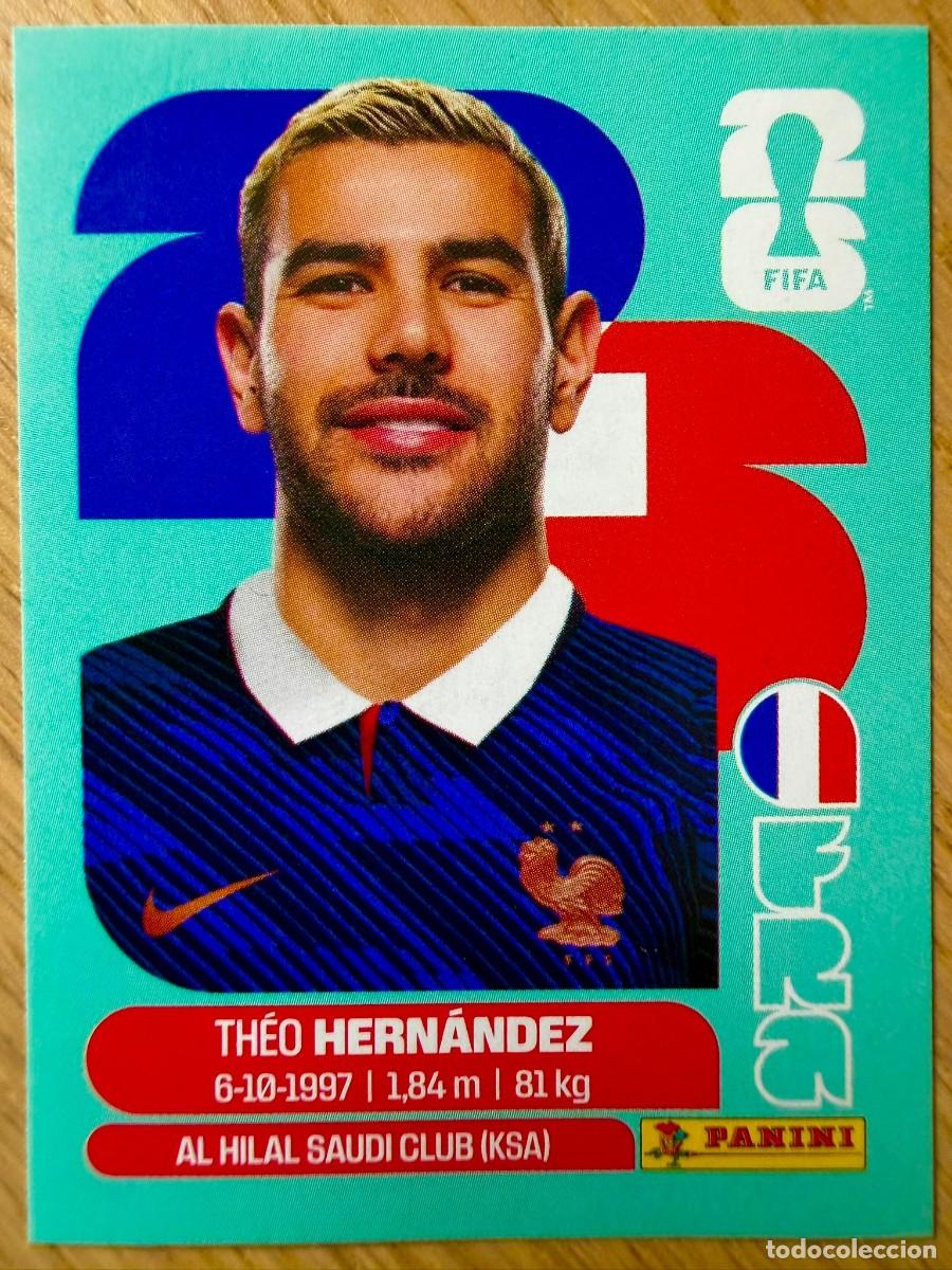 Cromos de F&uacute;tbol: FRA3 FRA 3 THEO HERNANDEZ FRANCIA MUNDIAL FIFA WORLD CUP 2026 26 STICKER CROMO PANINI SIN PEGAR