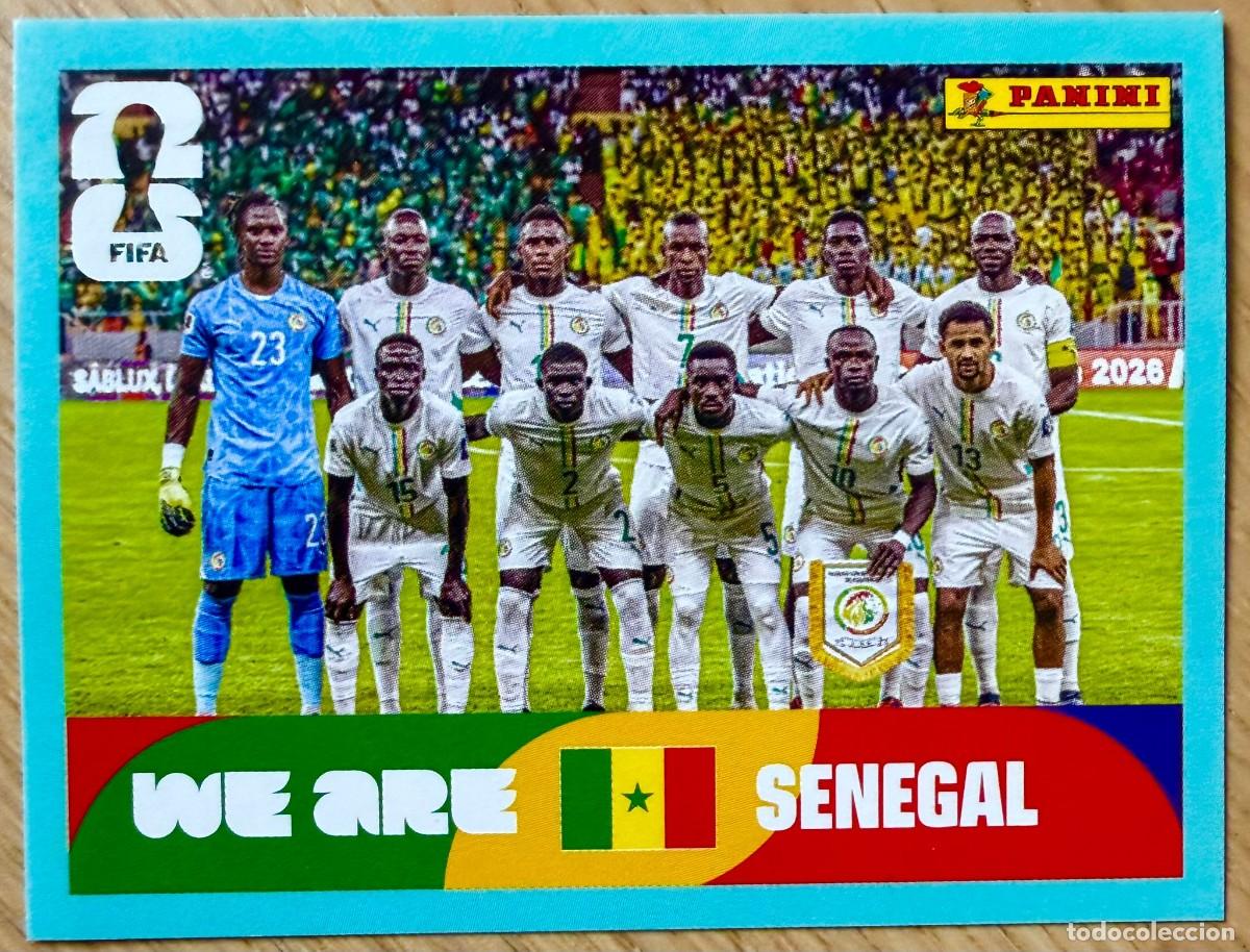 Cartes &agrave; collectionner de Football: SEN13 SEN 13 PLANTILLA SENEGAL MUNDIAL FIFA WORLD CUP 2026 26 STICKER CROMO PANINI SIN PEGAR
