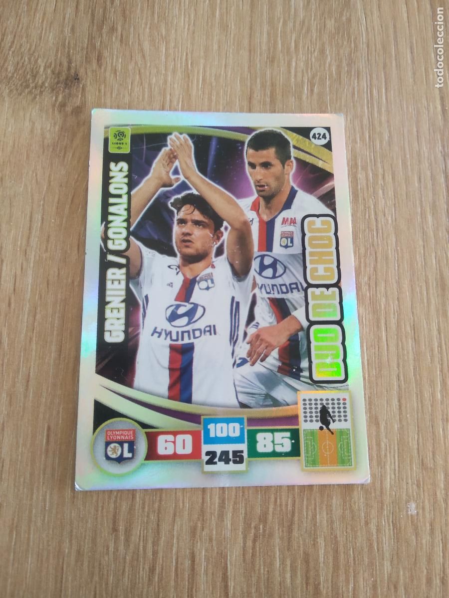 Cromos de F&uacute;tbol: 424 GRENIER GONALONS O. LYON CROMO FUTBOL PANINI LIGA FRANCIA 2016-2017 FOOT ADRENALYN 16-17