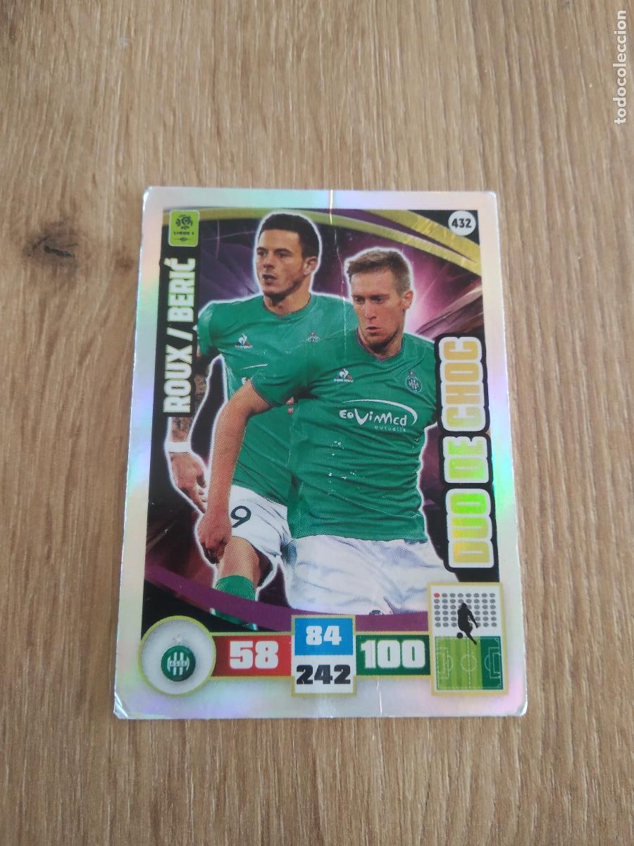 Cromos de F&uacute;tbol: 432 ROUX BERIC SAINT-ETIENNE CROMO FUTBOL PANINI LIGA FRANCIA 2016-2017 FOOT LIGUE 1 ADRENALYN 16-17