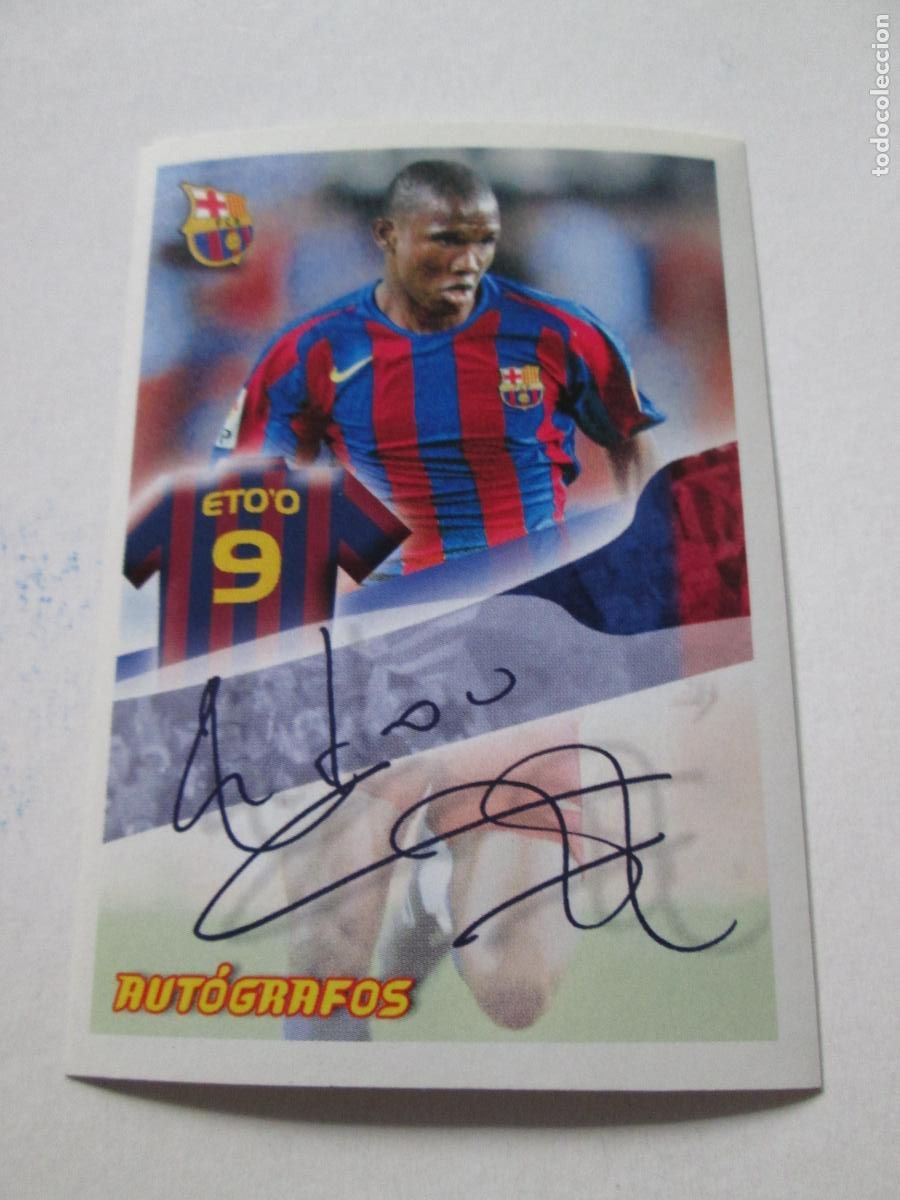 Cromos de F&uacute;tbol: #100 ETO'O 05 06 SUPER BAR&Ccedil;A AUT&Oacute;GRAFOS 2005 2006 PANINI SIN PEGAR