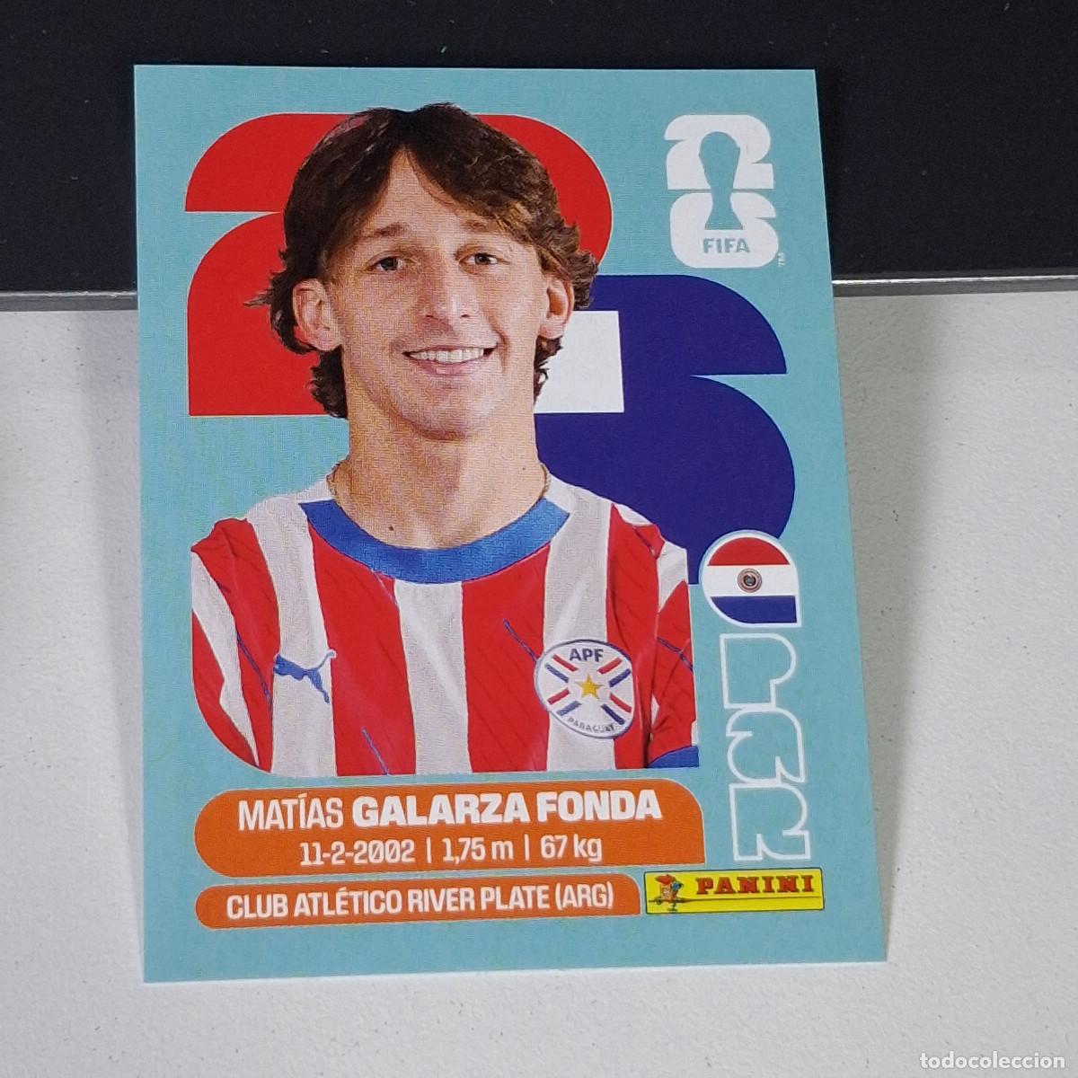 Cromos de F&uacute;tbol: B2 PAR14 MAT&Iacute;AS GALARZA FONDA 14 PARAGUAY PAR MUNDIAL FIFA WORLD CUP 2026 STICKER PANINI