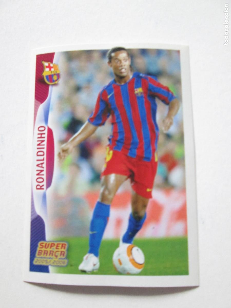 Cromos de F&uacute;tbol: #34 RONALDINHO BARCELONA 05 06 SUPER BAR&Ccedil;A 2005 2006 PANINI CROMO SIN PEGAR