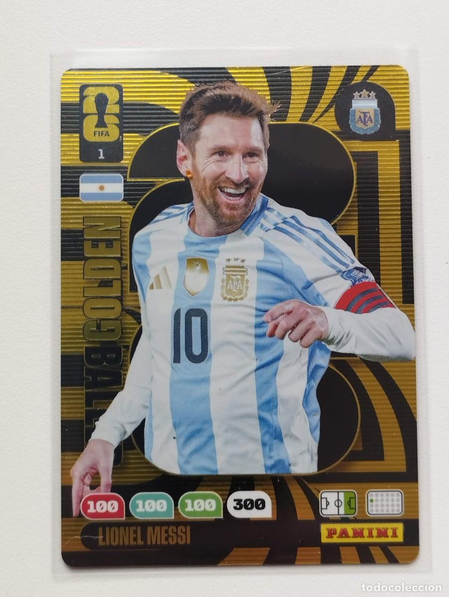 Cromos de F&uacute;tbol: CROMO CARD ADFRENALYN MUNDIAL WORLD CUP 2026 GOLDEN BALLER BALON DE ORO 1 LIONEL MESSI AREGENTINA