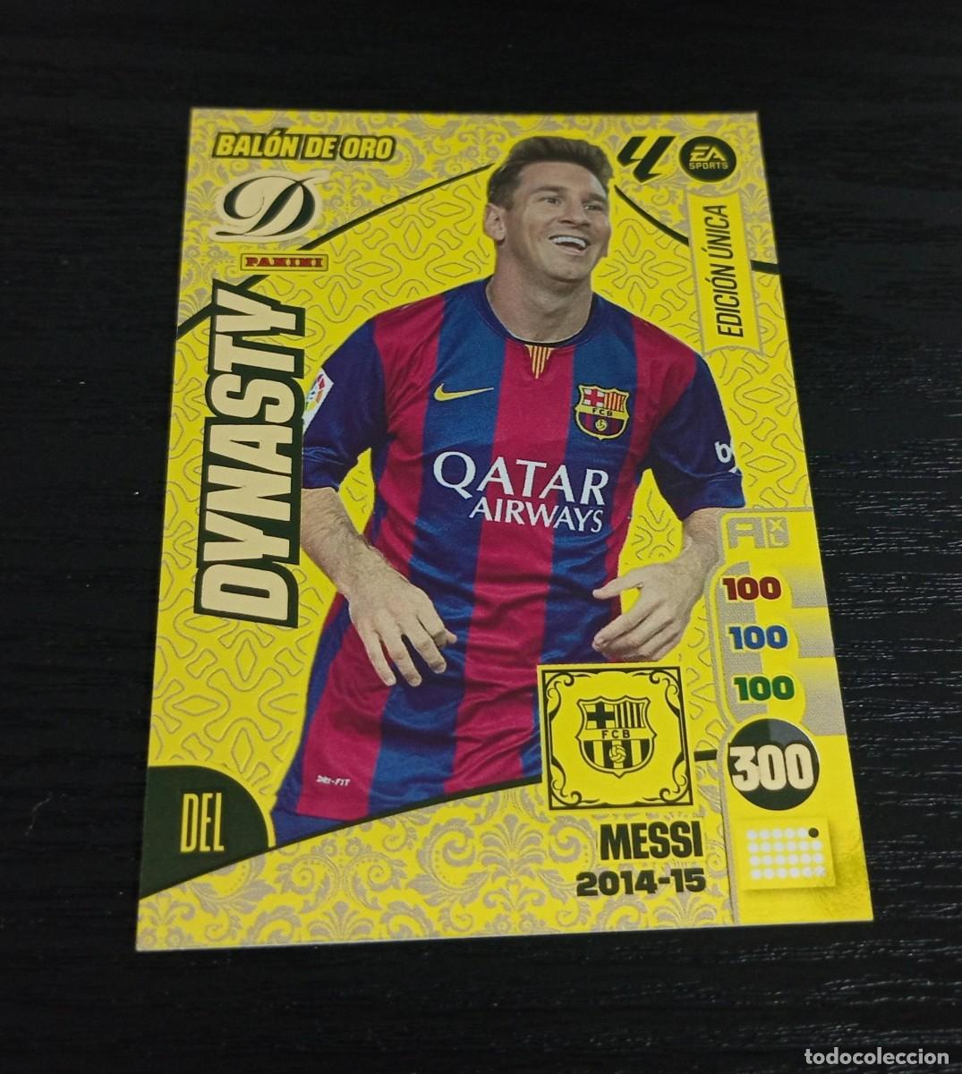 Cromos de F&uacute;tbol: -ADRENALYN 24-25 : MESSI ( BARCELONA ) -- BALON ORO DYNASTY 2014-15 -- EDICION UNICA