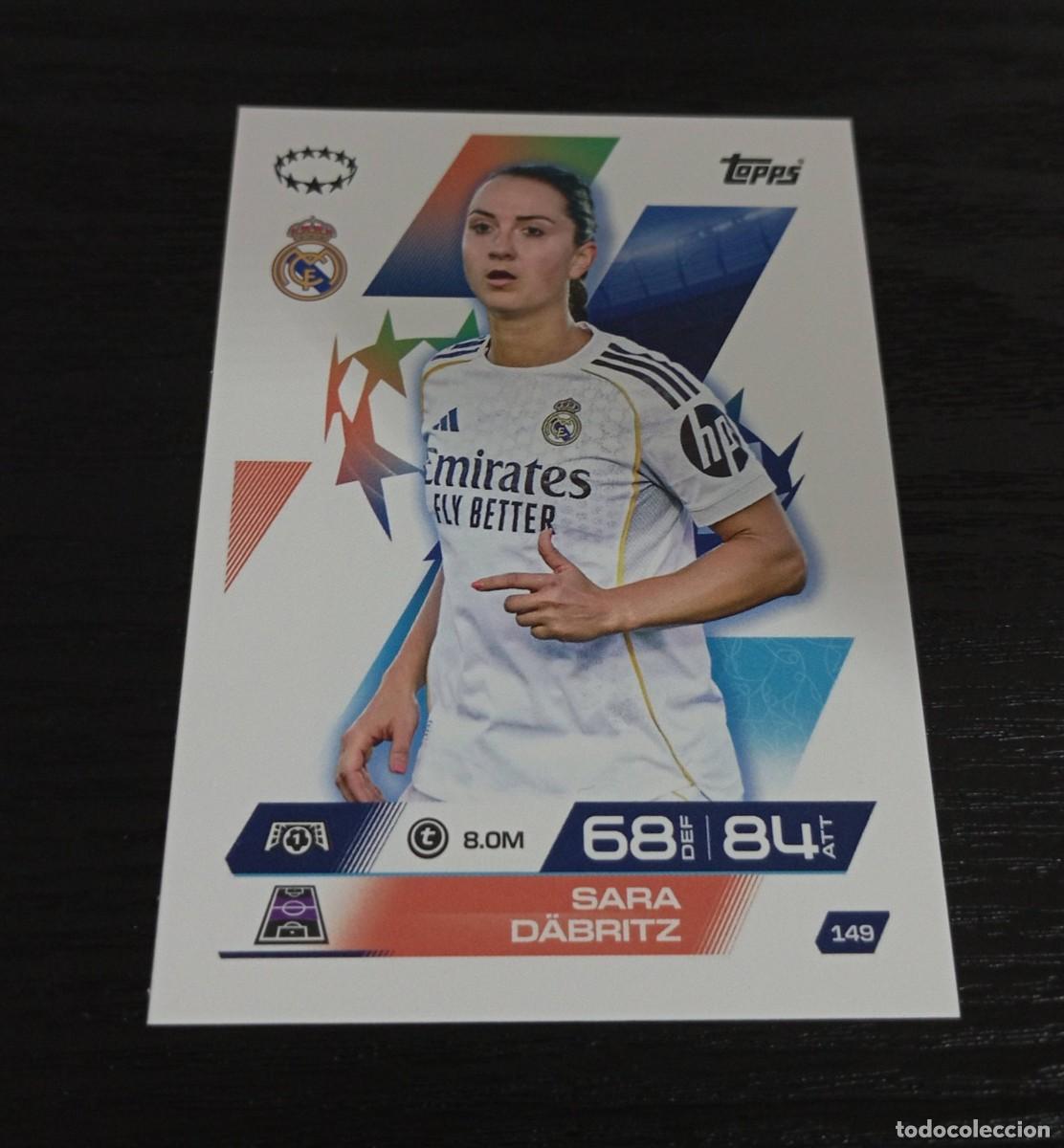 Cromos de F&uacute;tbol: -TOPPS MATCH ATTAX 25-26 EXTRA : 149 SARA DABRITZ ( REAL MADRID )