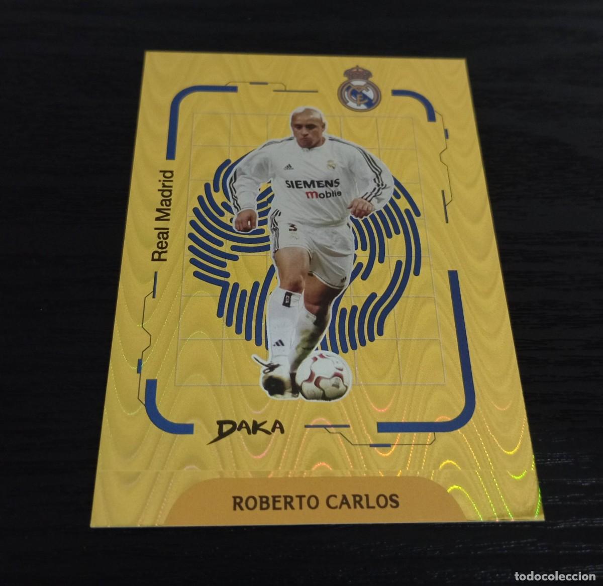 Cromos de F&uacute;tbol: -DAKA REAL MADRID 25-26 : EK 18 ROBERTO CARLOS ( REAL MADRID ) NUMERADA /10
