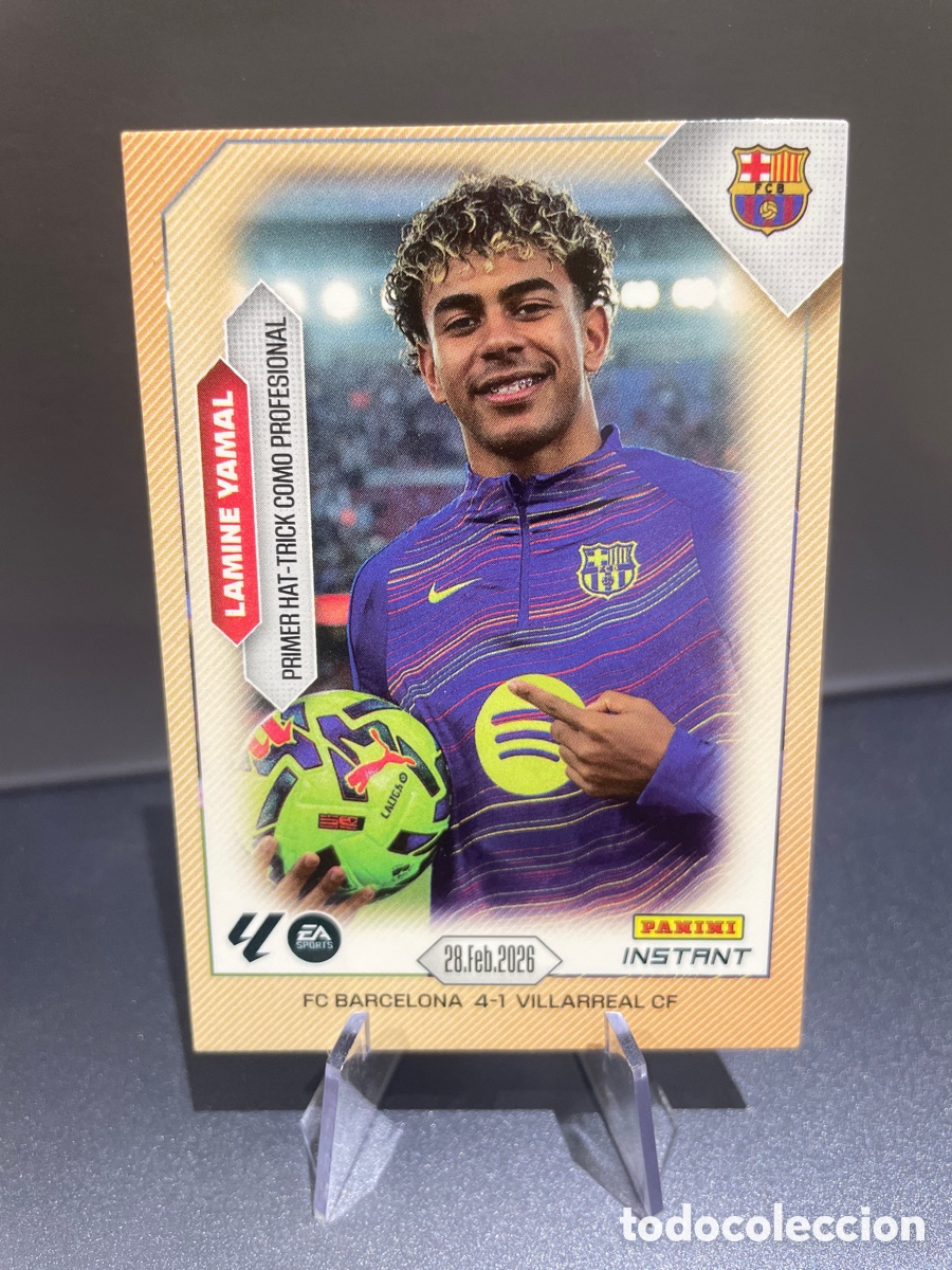 Cromos de F&uacute;tbol: Lamine Yamal Primer Hat-trick Panini Instant FC Barcelona