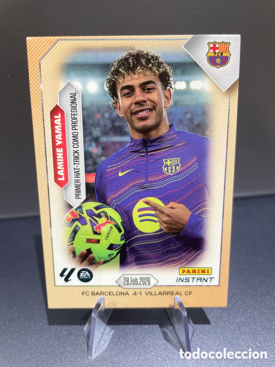 Cromos de F&uacute;tbol: Lamine Yamal Primer Hat-trick Panini Instant FC Barcelona