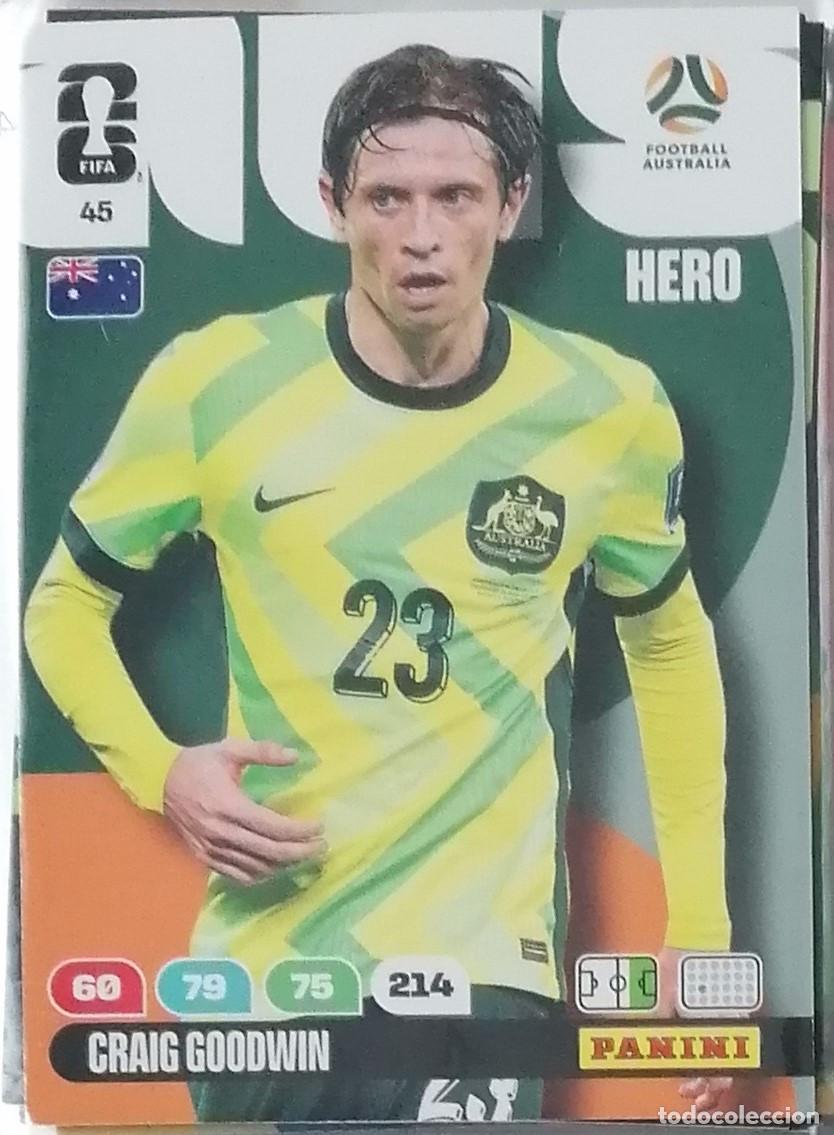 Cartes &agrave; collectionner de Football: 45 CRAIG GOODWIN Hero World Cup 2026 Adrenalyn XL Panini