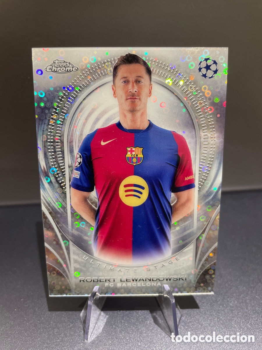 Cromos de F&uacute;tbol: Robert Lewandowski USC-19 Ultimate Stage Topps Chrome UEFA Clubs Competitions 2024-25 FC Barcelona