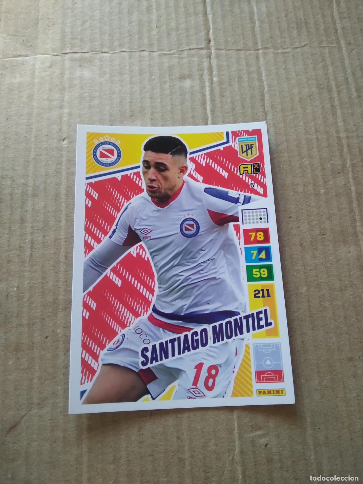 Cromos de f&uacute;tbol: 5 SANTIAGO MONTIEL ARGENTINOS JUNIORS CROMO FUTBOL PANINI ARGENTINO 2023 LIGA ARGENTINA ADRENALYN