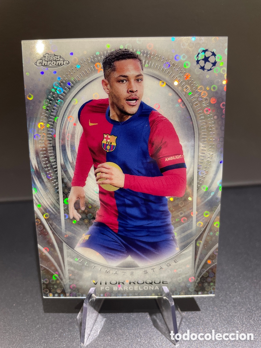 Cromos de F&uacute;tbol: Vitor Roque USC-49 Ultimate Stage Topps Chrome UEFA Clubs Competitions 2024-25 FC Barcelona
