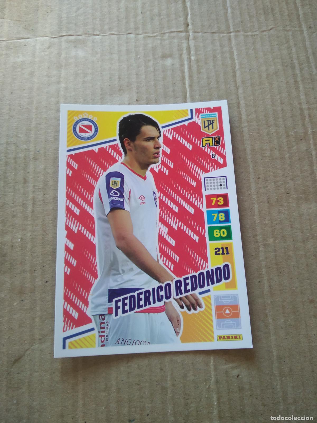 Cartes &agrave; collectionner de Football: 8 FEDERICO REDONDO ARGENTINOS JUNIORS CROMO FUTBOL PANINI ARGENTINO 2023 LIGA ARGENTINA ADRENALYN