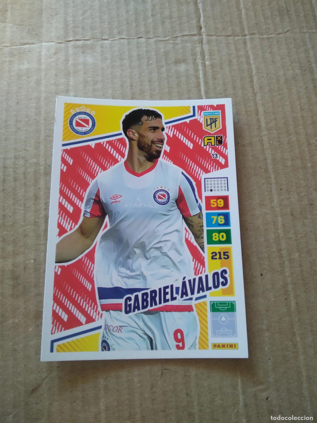 Cromos de F&uacute;tbol: 13 GABRIEL AVALOS ARGENTINOS JUNIORS CROMO FUTBOL PANINI ARGENTINO 2023 LIGA ARGENTINA ADRENALYN