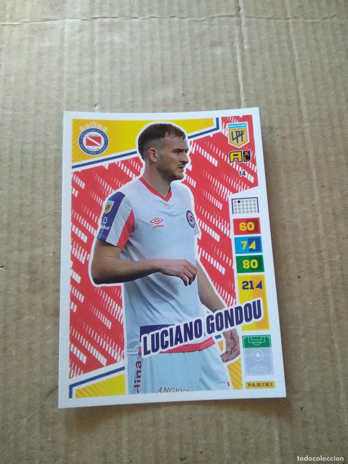 Cromos de F&uacute;tbol: 14 LUCIANO GONDOU ARGENTINOS JUNIORS CROMO FUTBOL PANINI ARGENTINO 2023 LIGA ARGENTINA ADRENALYN