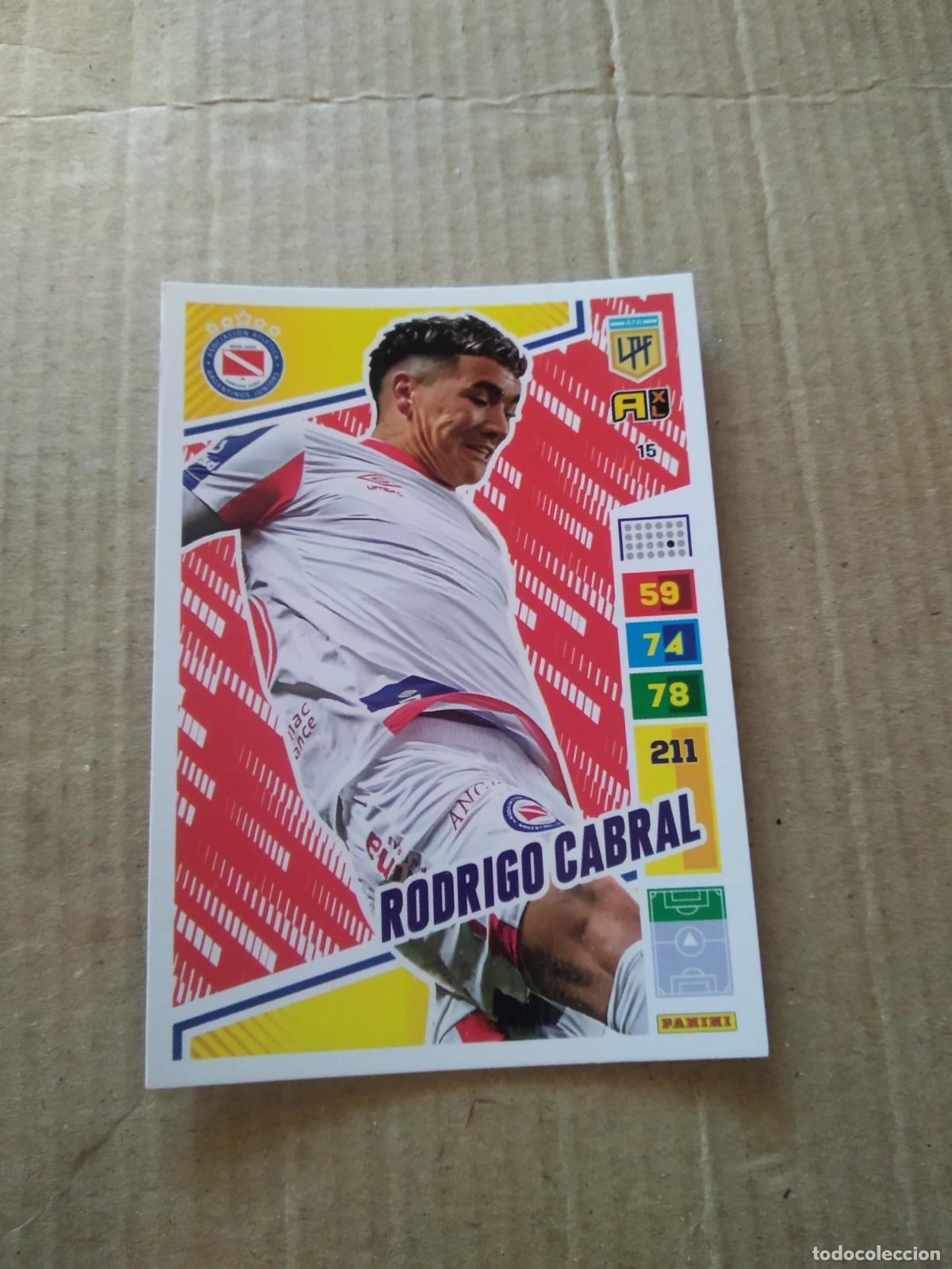 Cromos de F&uacute;tbol: 15 RODRIGO CABRAL ARGENTINOS JUNIORS CROMO FUTBOL PANINI ARGENTINO 2023 LIGA ARGENTINA ADRENALYN