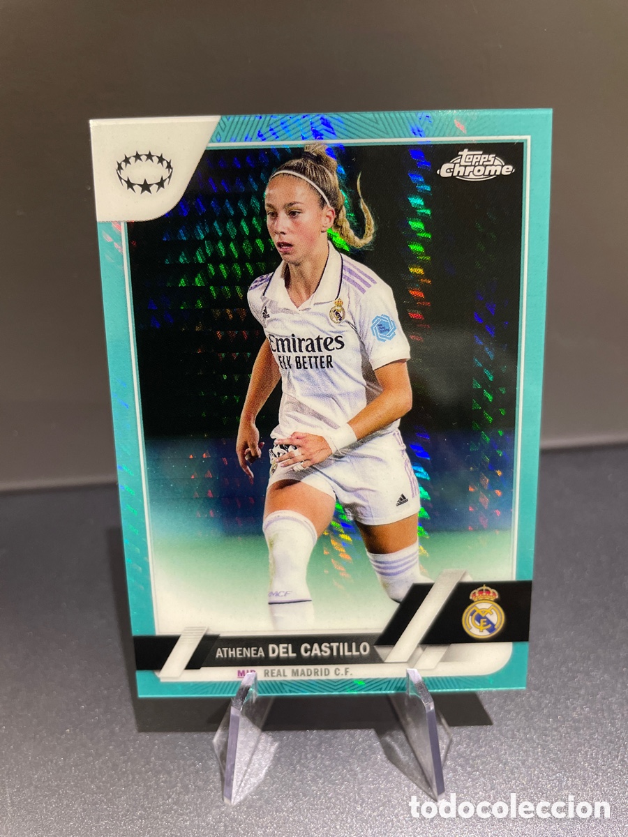 Cromos de F&uacute;tbol: Athenea del Castillo 22 Blue Prizm Topps Chrome 2022-23 Real Madrid