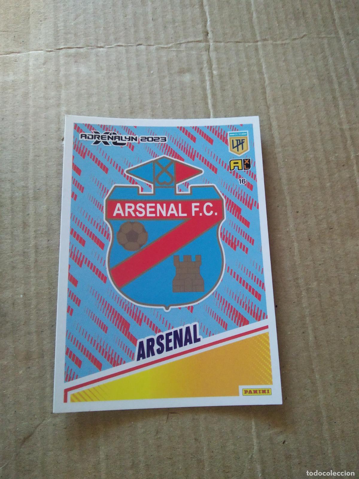 Cromos de F&uacute;tbol: 16 ESCUDO ARSENAL CROMO FUTBOL PANINI ARGENTINO 2023 LIGA ARGENTINA ADRENALYN