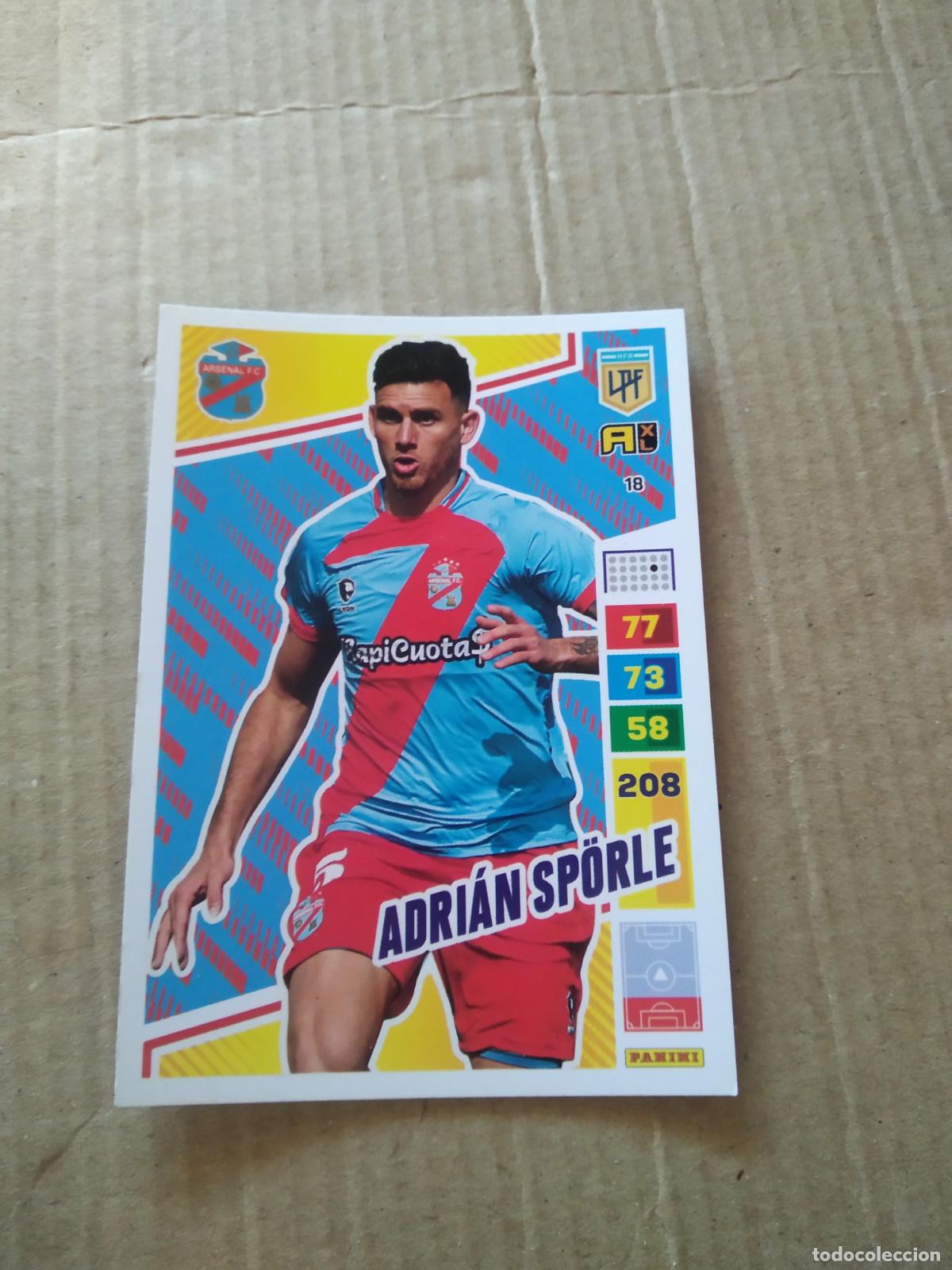 Cromos de F&uacute;tbol: 18 ADRIAN SPORLE ARSENAL CROMO FUTBOL PANINI ARGENTINO 2023 LIGA ARGENTINA ADRENALYN