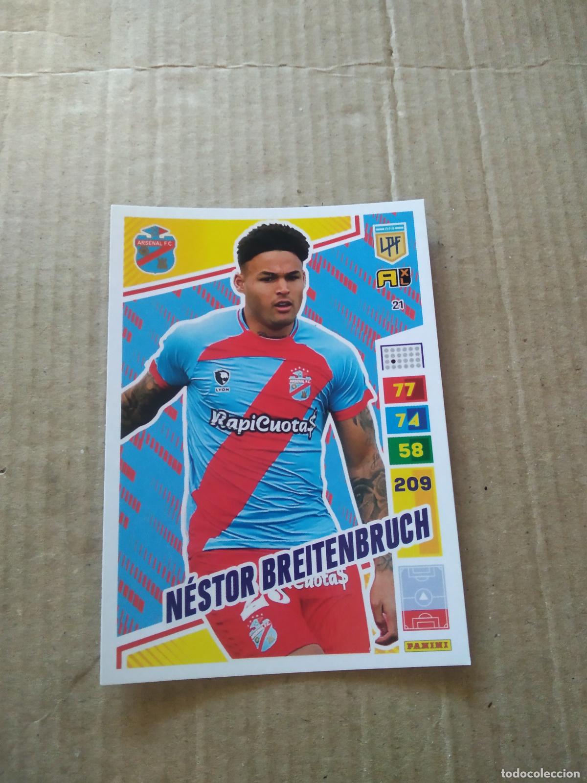 Cromos de F&uacute;tbol: 21 NESTOR BREITENBRUCH ARSENAL CROMO FUTBOL PANINI ARGENTINO 2023 LIGA ARGENTINA ADRENALYN