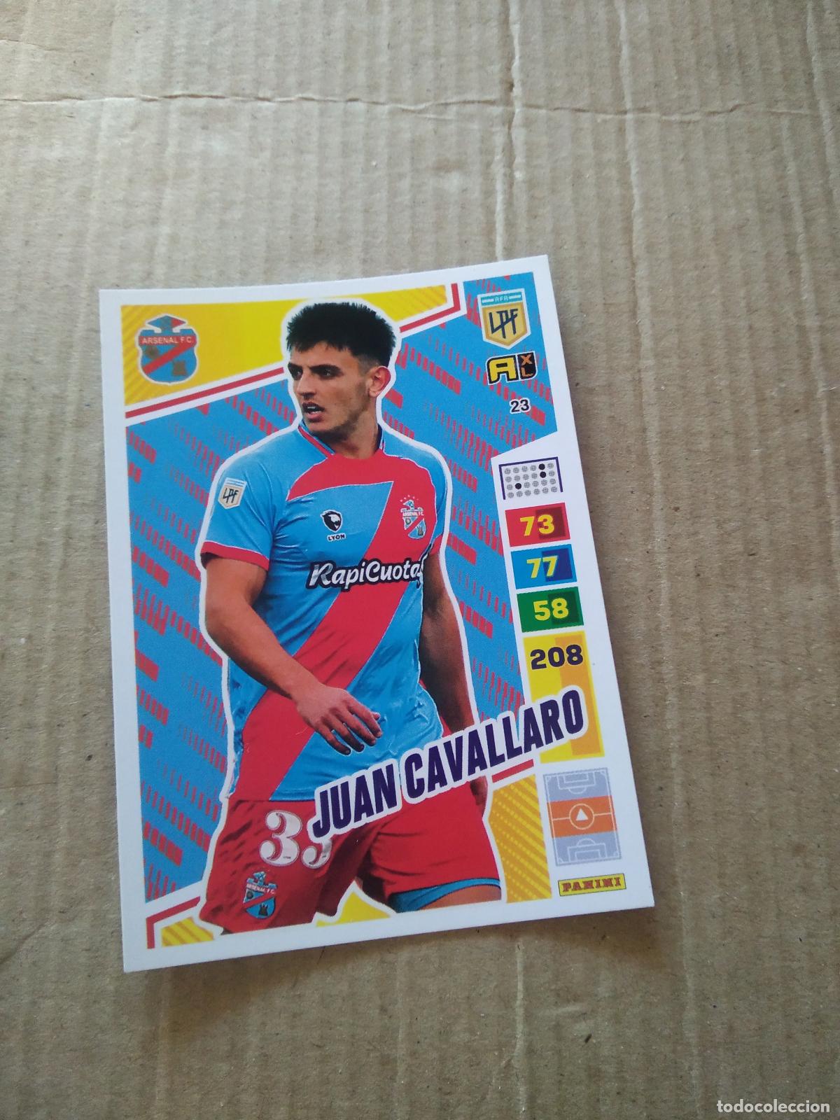 Cromos de F&uacute;tbol: 23 JUAN CAVALLARO ARSENAL CROMO FUTBOL PANINI ARGENTINO 2023 LIGA ARGENTINA ADRENALYN