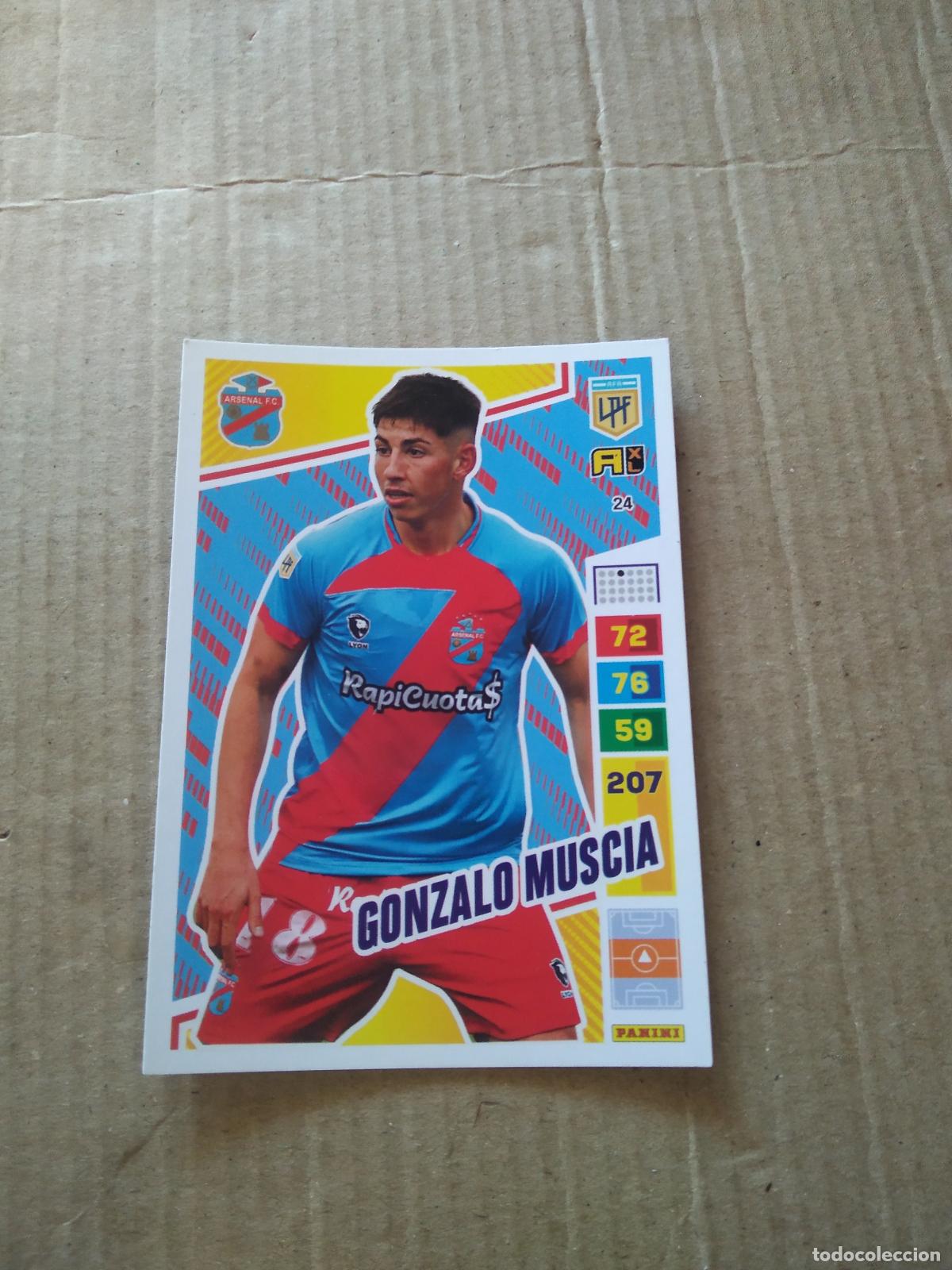 Figurine di Calcio: 24 GONZALO MUSCIA ARSENAL CROMO FUTBOL PANINI ARGENTINO 2023 LIGA ARGENTINA ADRENALYN